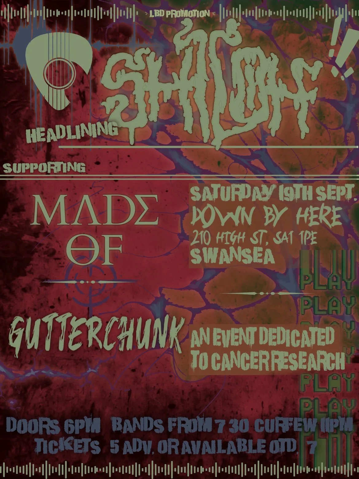 Cancer Research benefit feat. Shiloh7 + Made Of + Gutterchunk