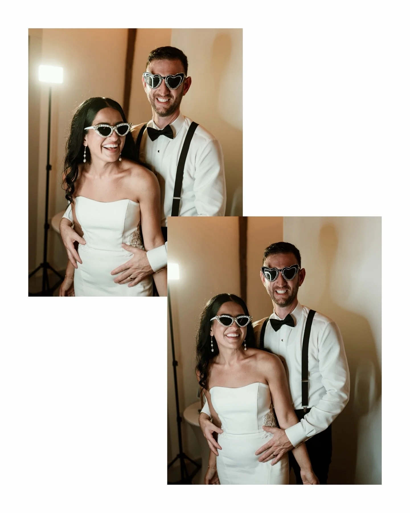 Wedding season is here and we're thrilled! Reliving Mr. &amp; Mrs. Brommer behind our photo booth 🩶 photos captured beautifully by @deargracephotos