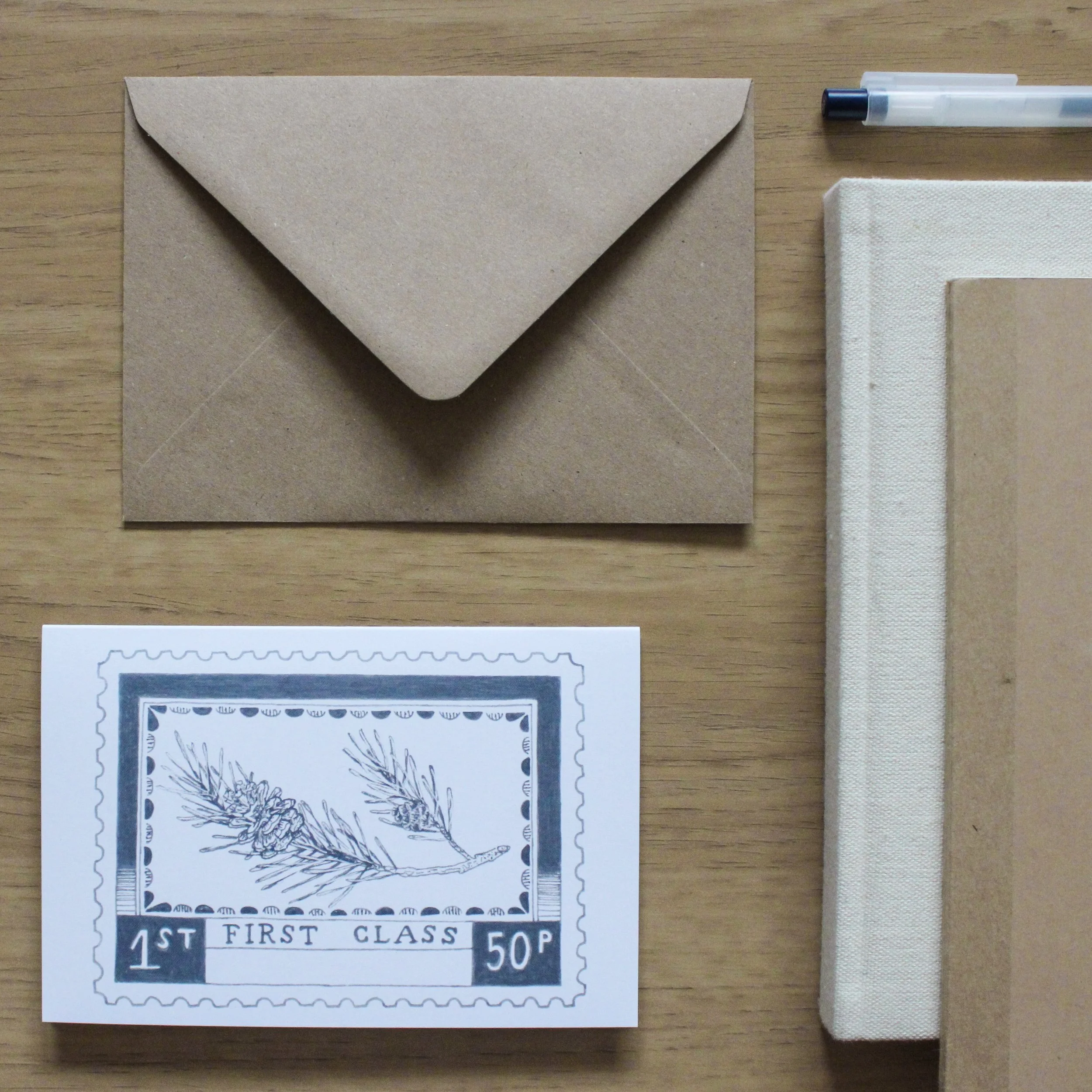 FIRST CLASS 01 greetings card