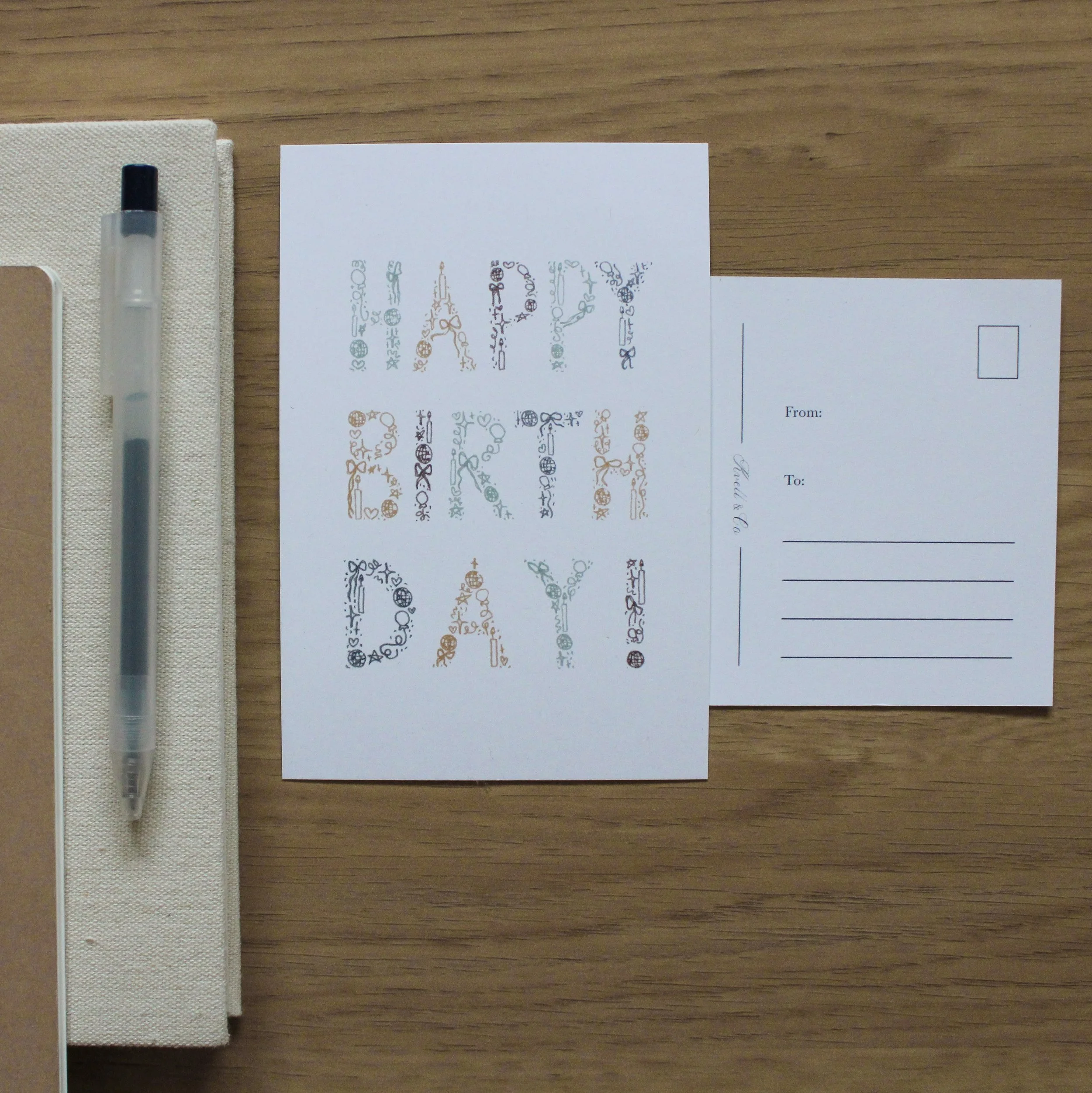 HAPPY BIRTHDAY postcard
