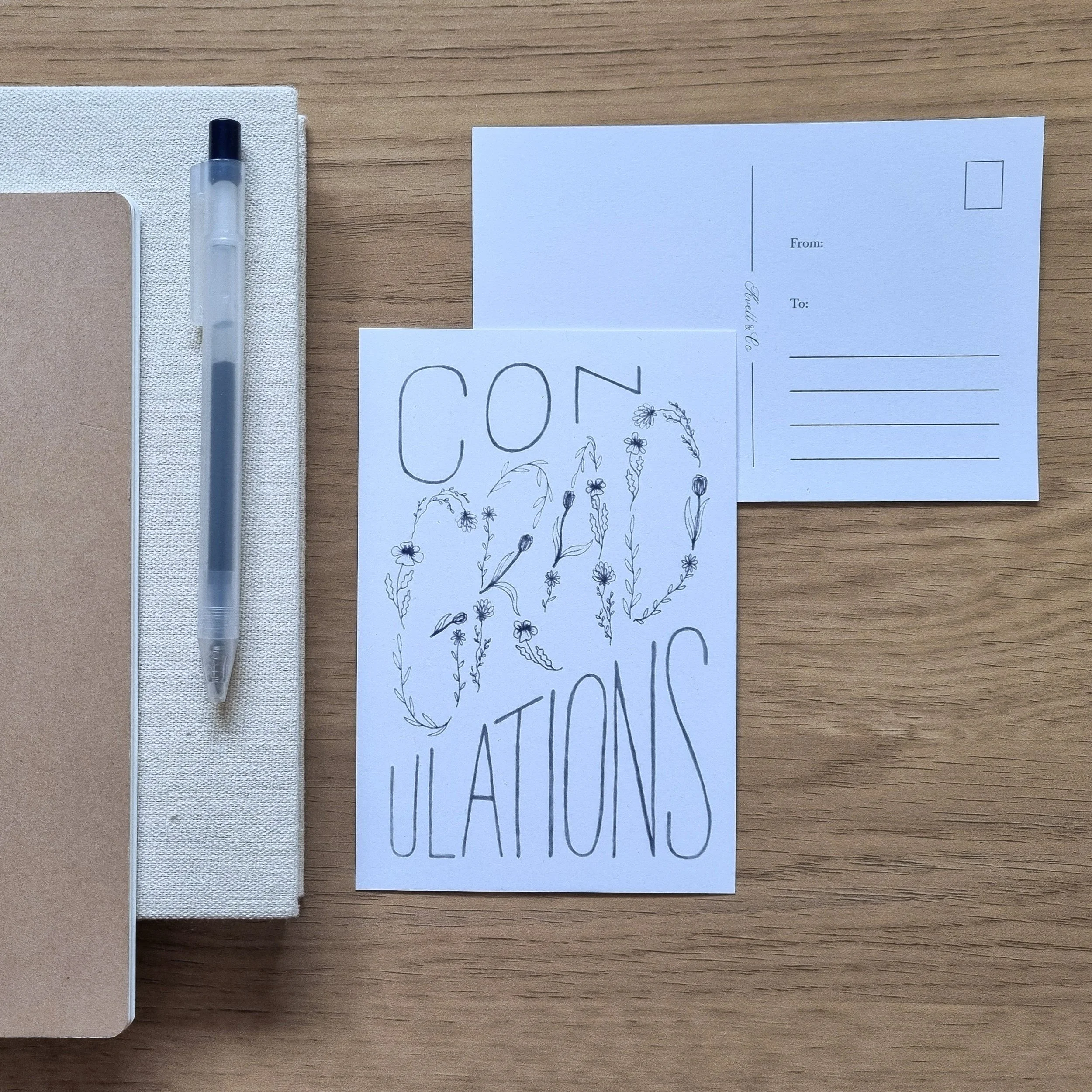 CONGRADULATIONS postcard