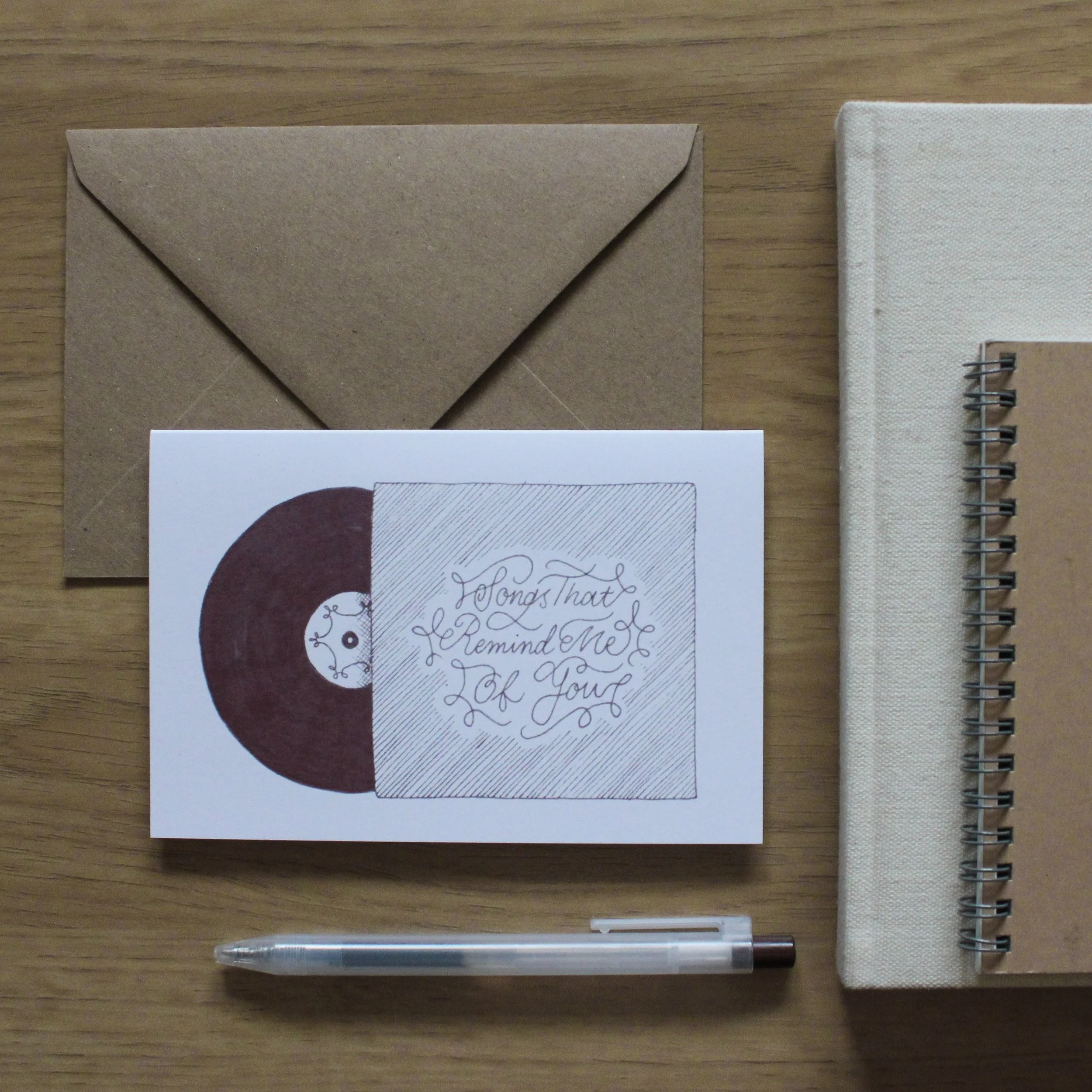 VINYL greetings card