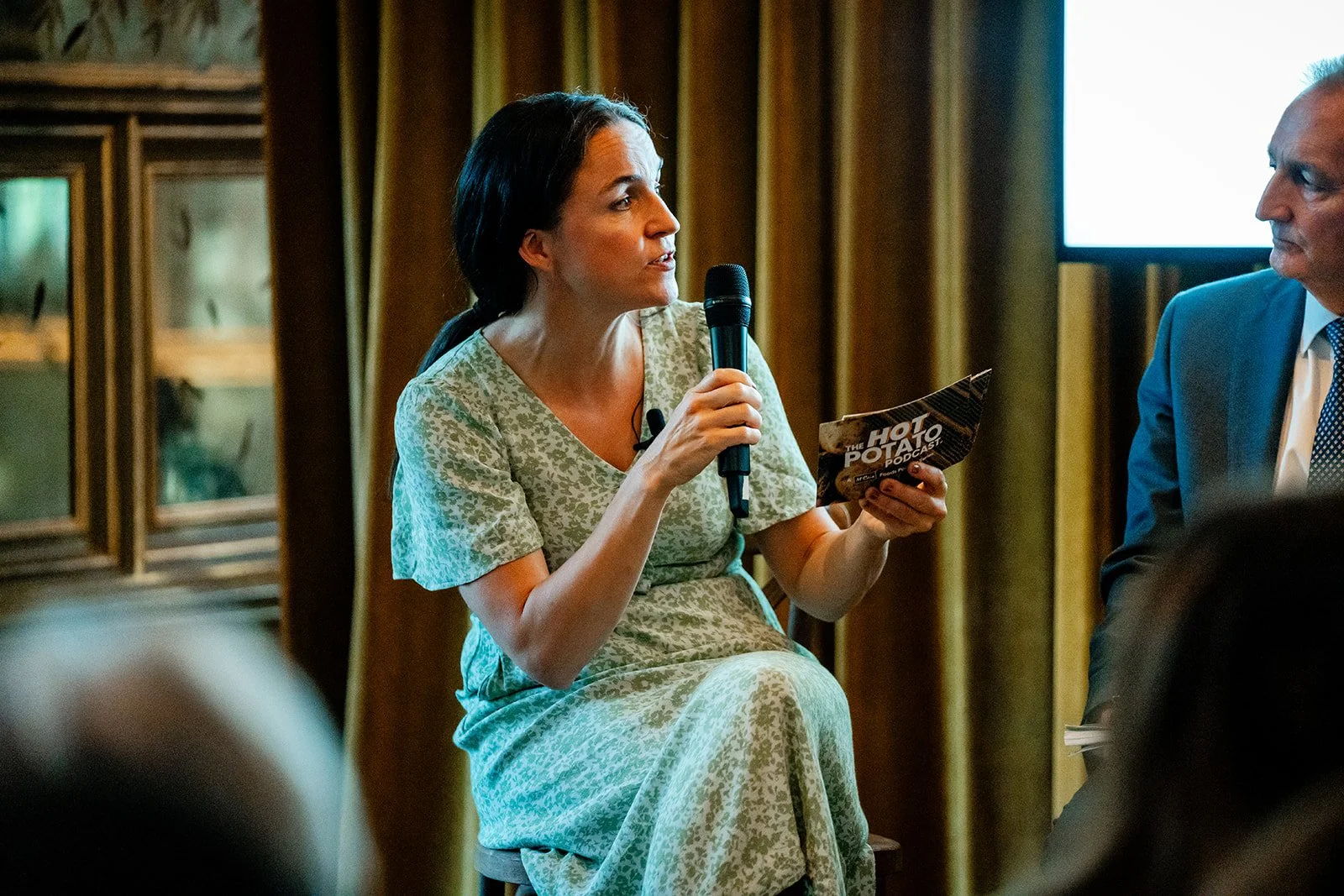 Louise doing her thing on stage at New York Climate Week