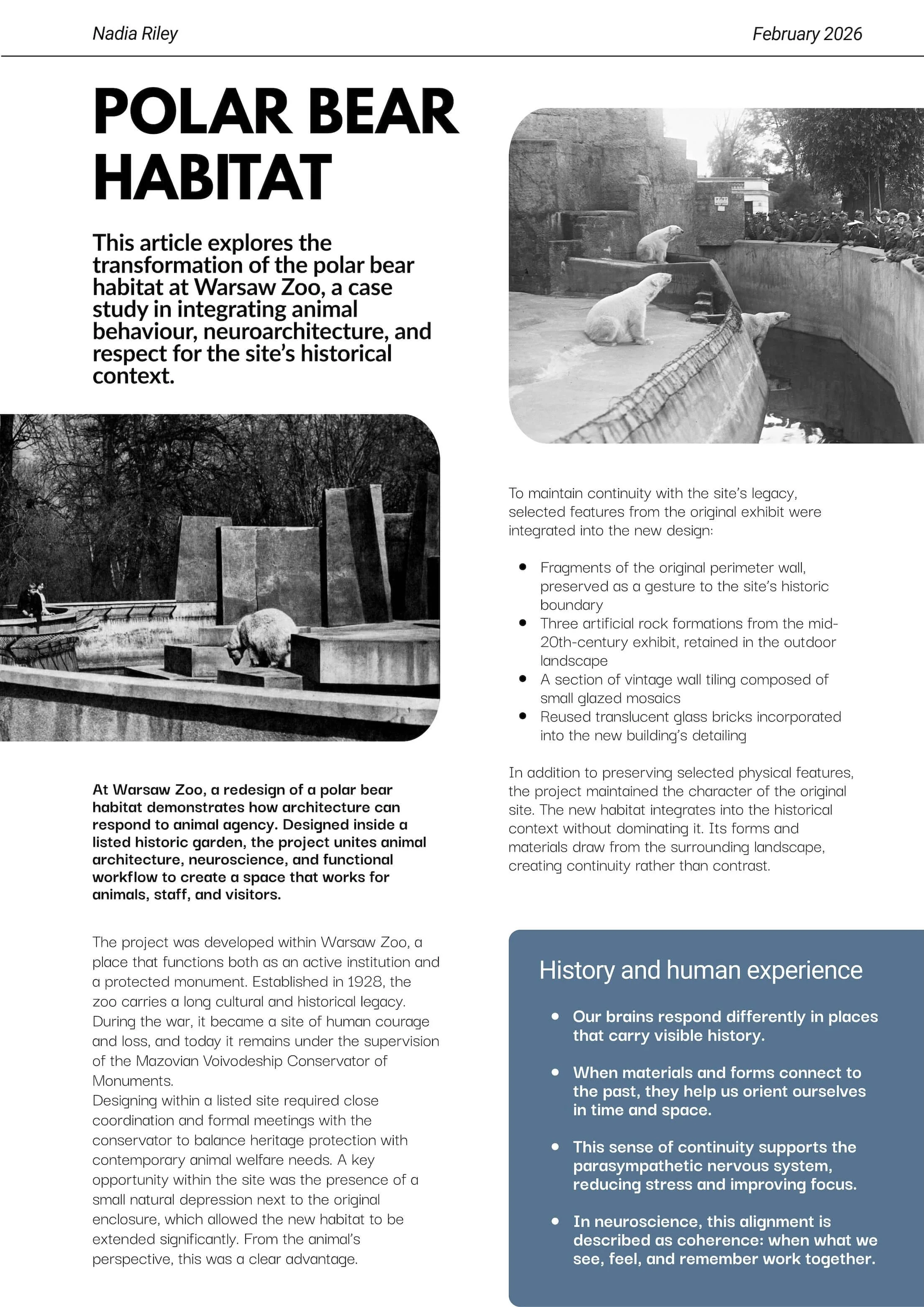 Designing for Polar Bears in a Changing Climate