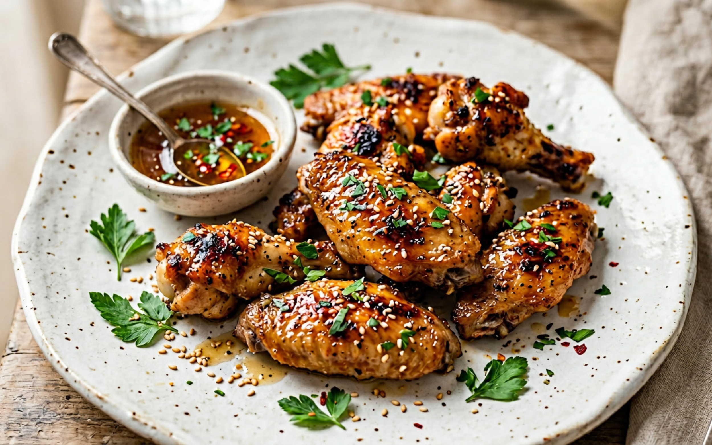 HONEY GLAZED CHICKEN WINGS