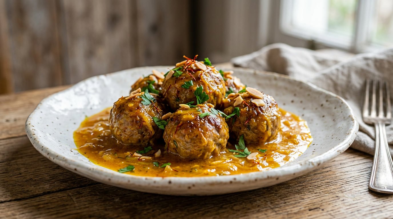 ALBÓNDIGAS (SPANISH MEATBALLS) IN SAFFRON SAUCE