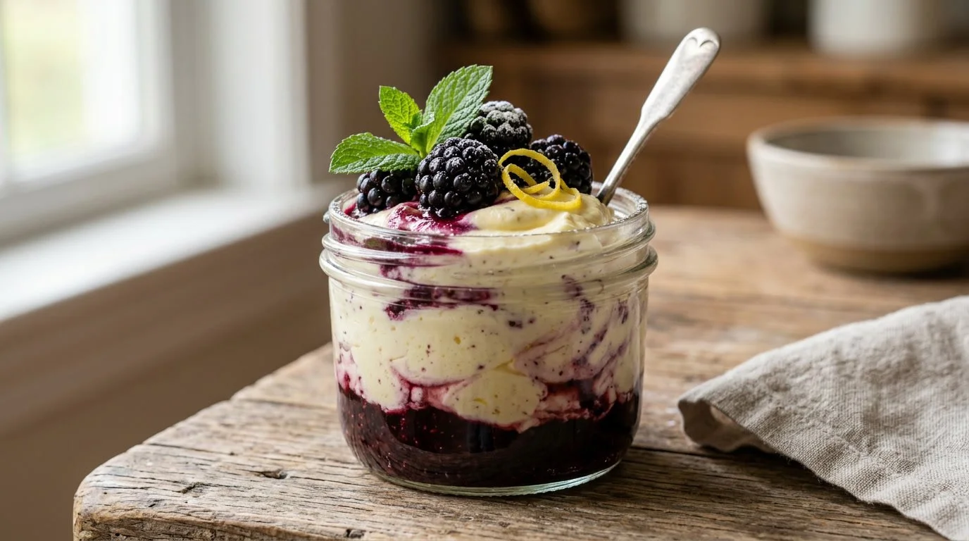 BLACKBERRY LEMON FOOL