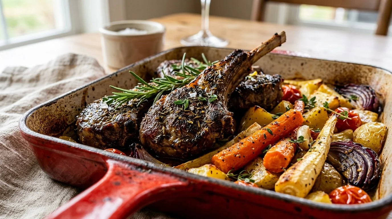 MEDITERRANEAN BAKED LAMB CHOPS