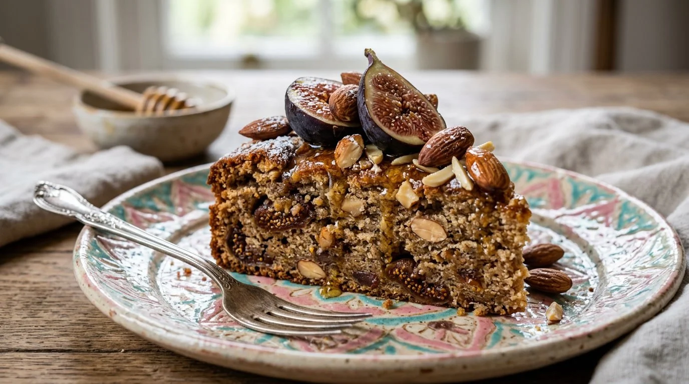 FIG CAKE WITH ALMONDS AND HONEY