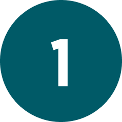 Image of a number 1 in a circle