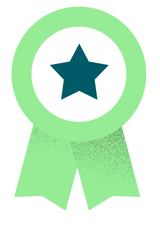 Illustration of a green rosette