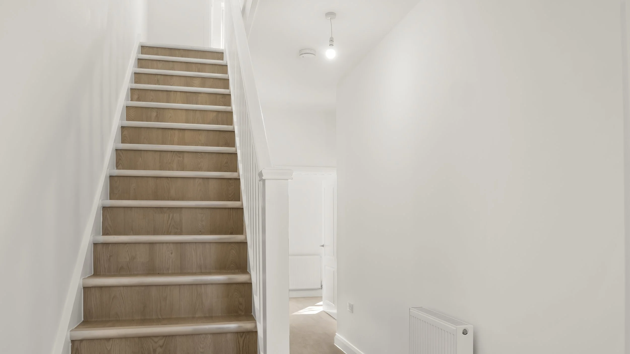 Restored staircase inside Loxford Hall