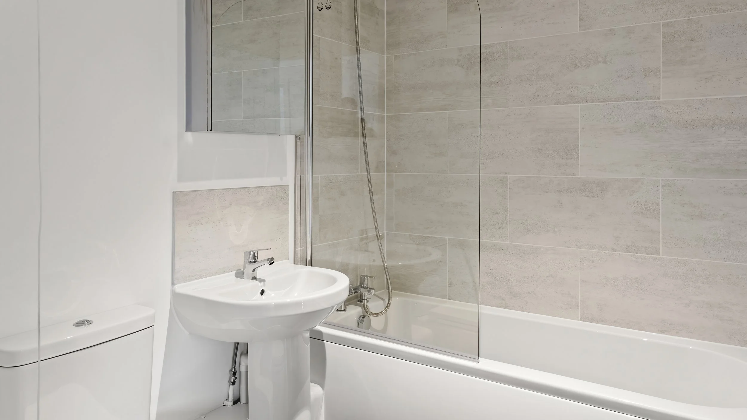 Bathroom with bath and shower at Wamil Court