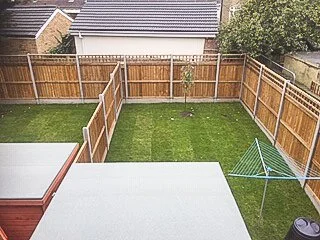 Fenced rear gardens at Pershore Close