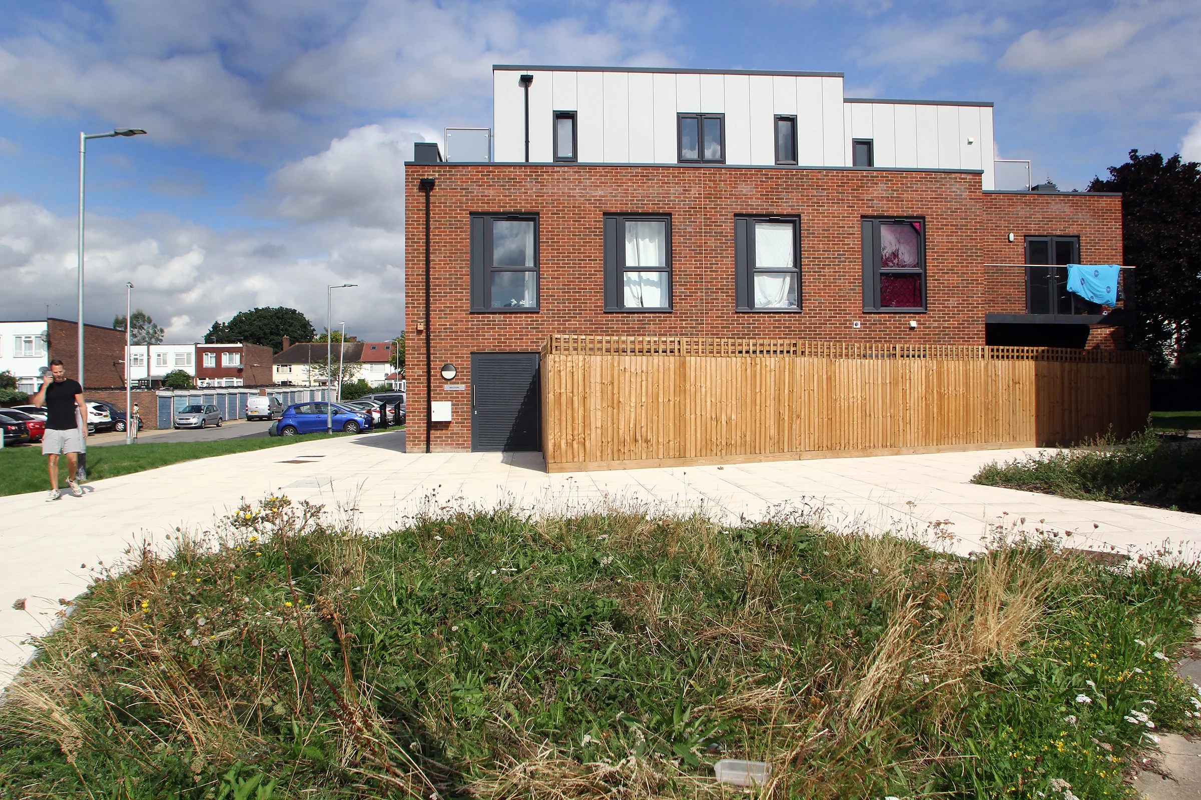 Rear elevation and fenced garden at Stanway House