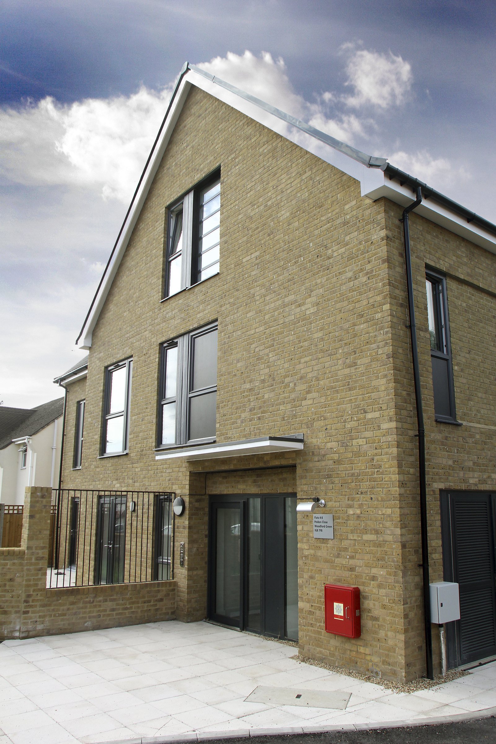 Completed brick homes along Rayleigh Road