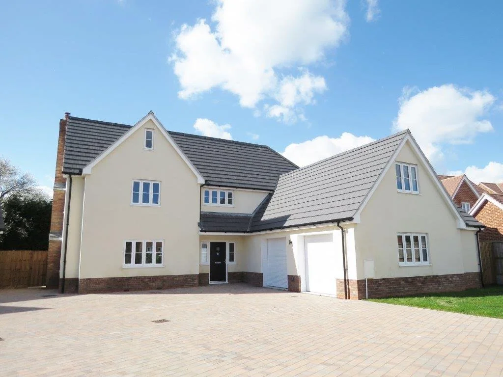 Rear elevation and landscaped garden at Edward Marks Drive