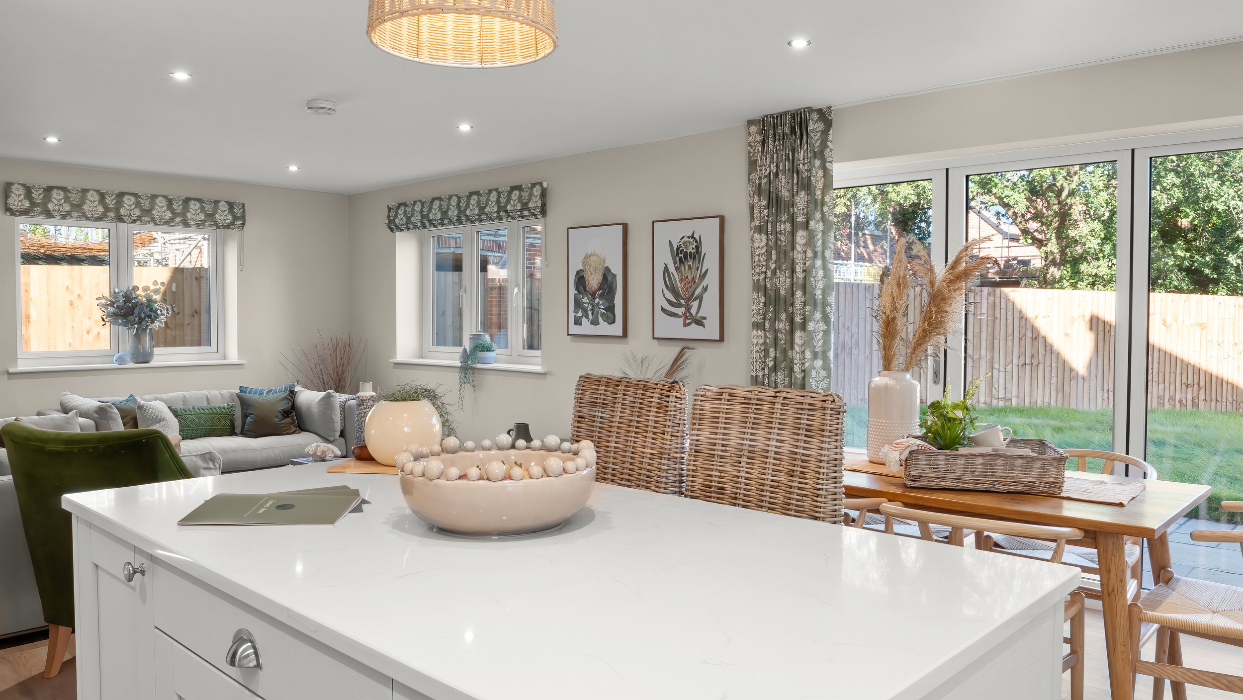 Open-plan kitchen and living space at The Green