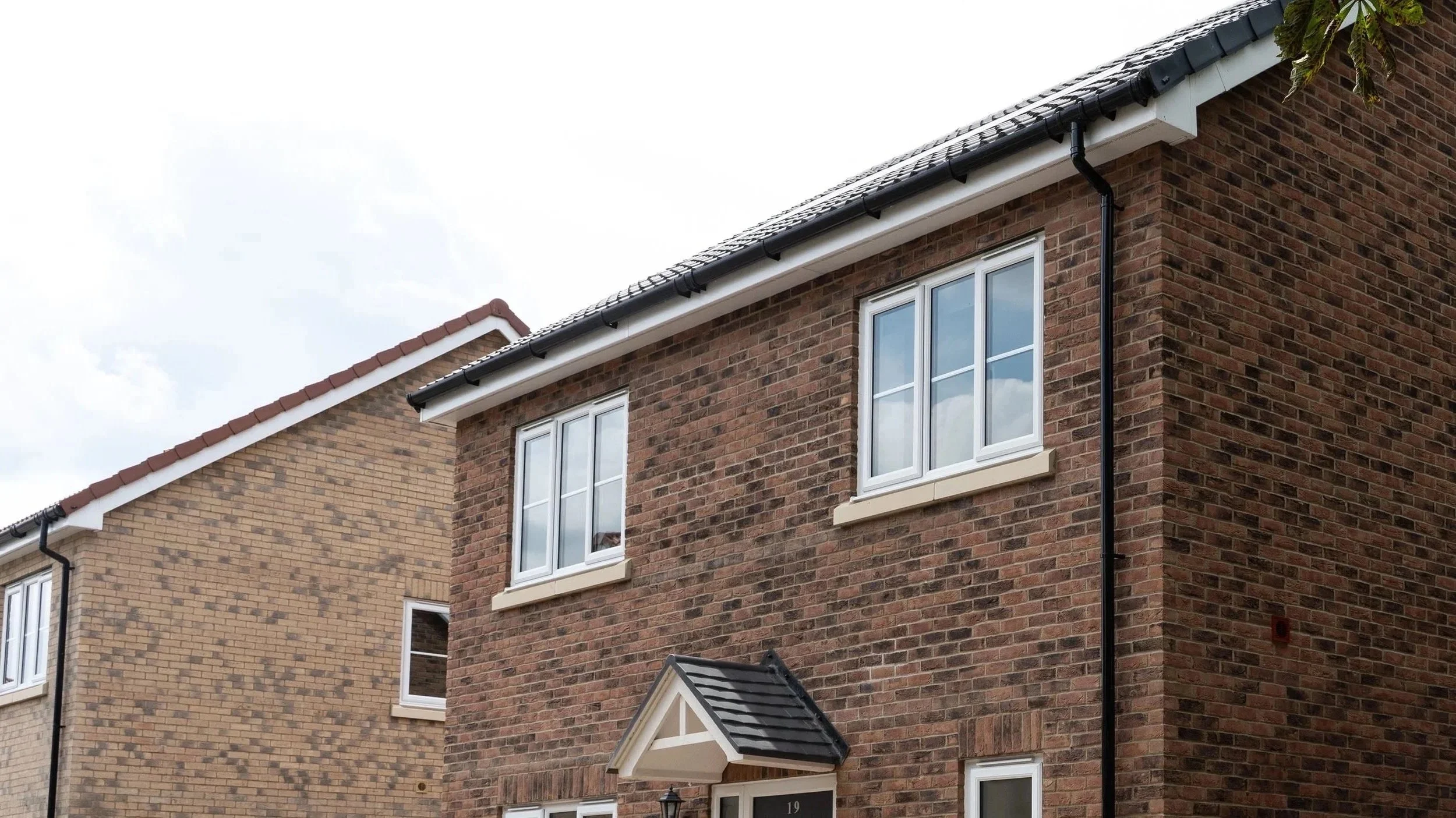 Close-up of a brick-built home delivered by Aspen Build