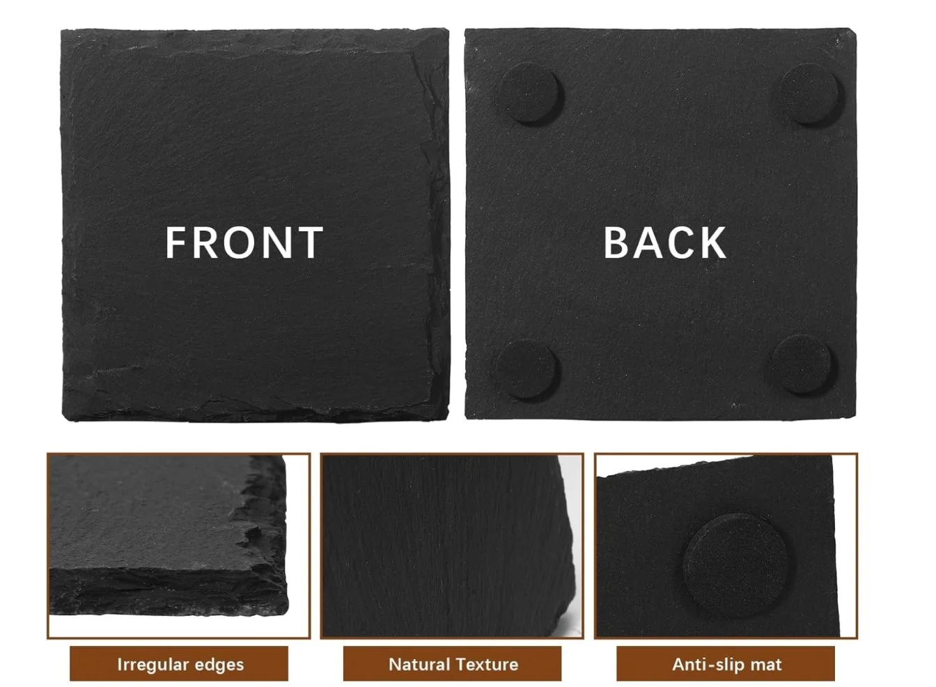 Slate Costers set of 4