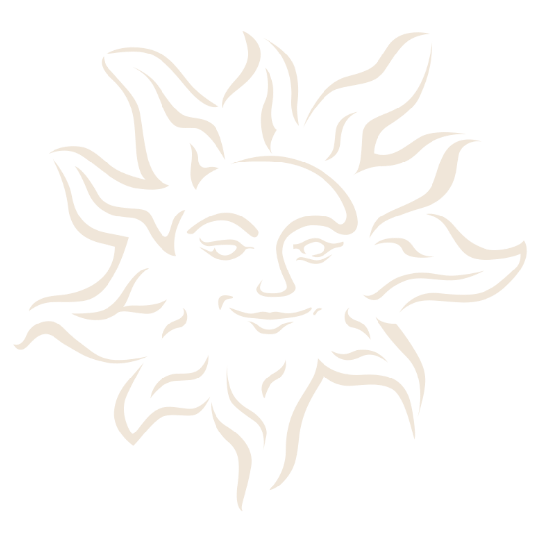 Illustration d'un soleil, symbol du Garden Ice Café