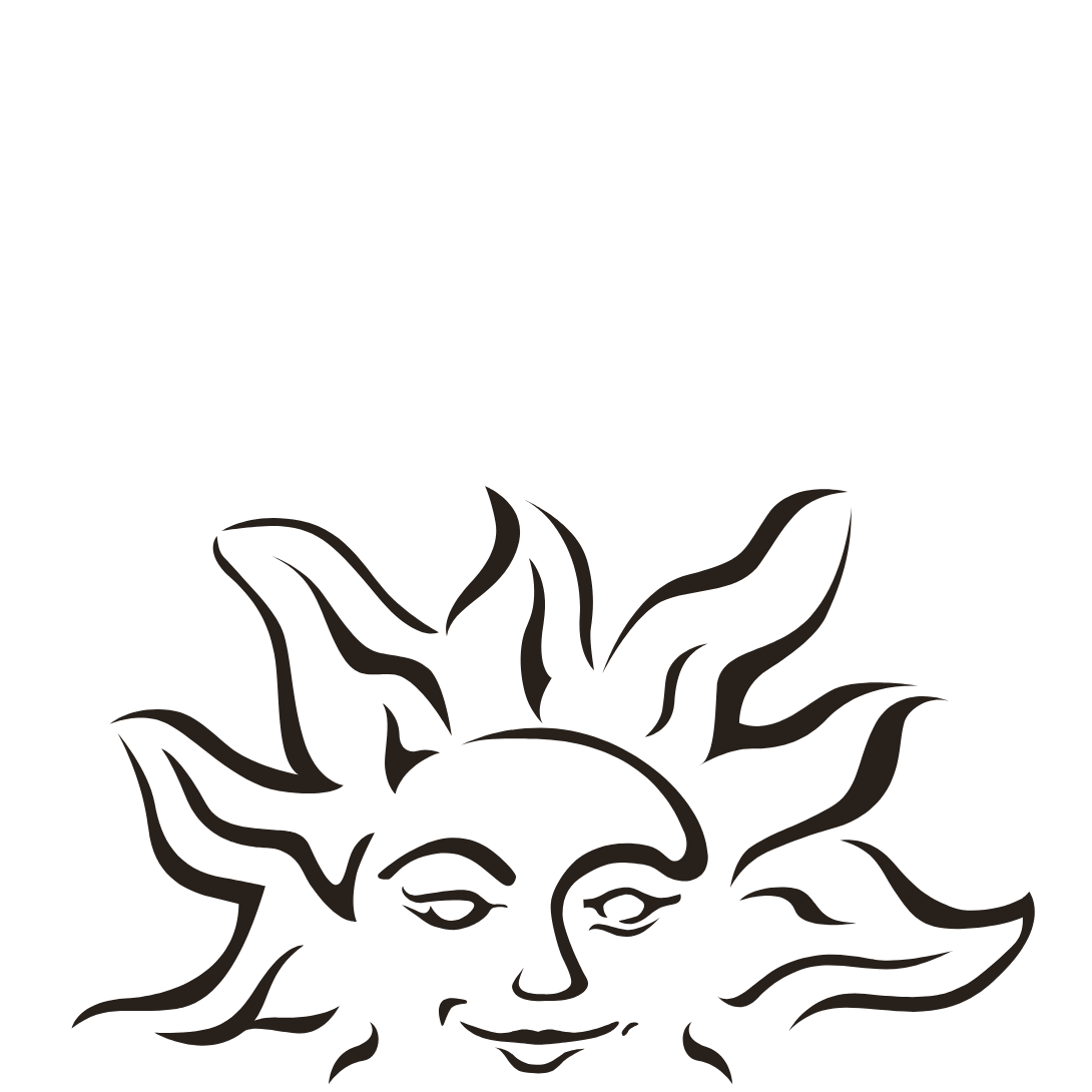 Illustration d'un soleil, symbol du Garden Ice Café