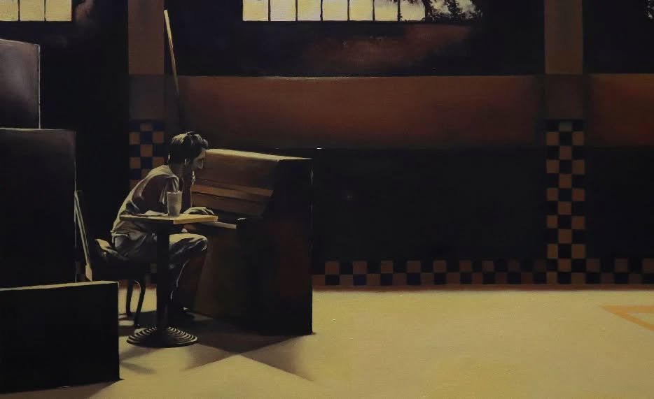 Em busca de Mi, 2025
120x50cm, oil on linen 

#studioartwork #oilpainting #paintingoftheday