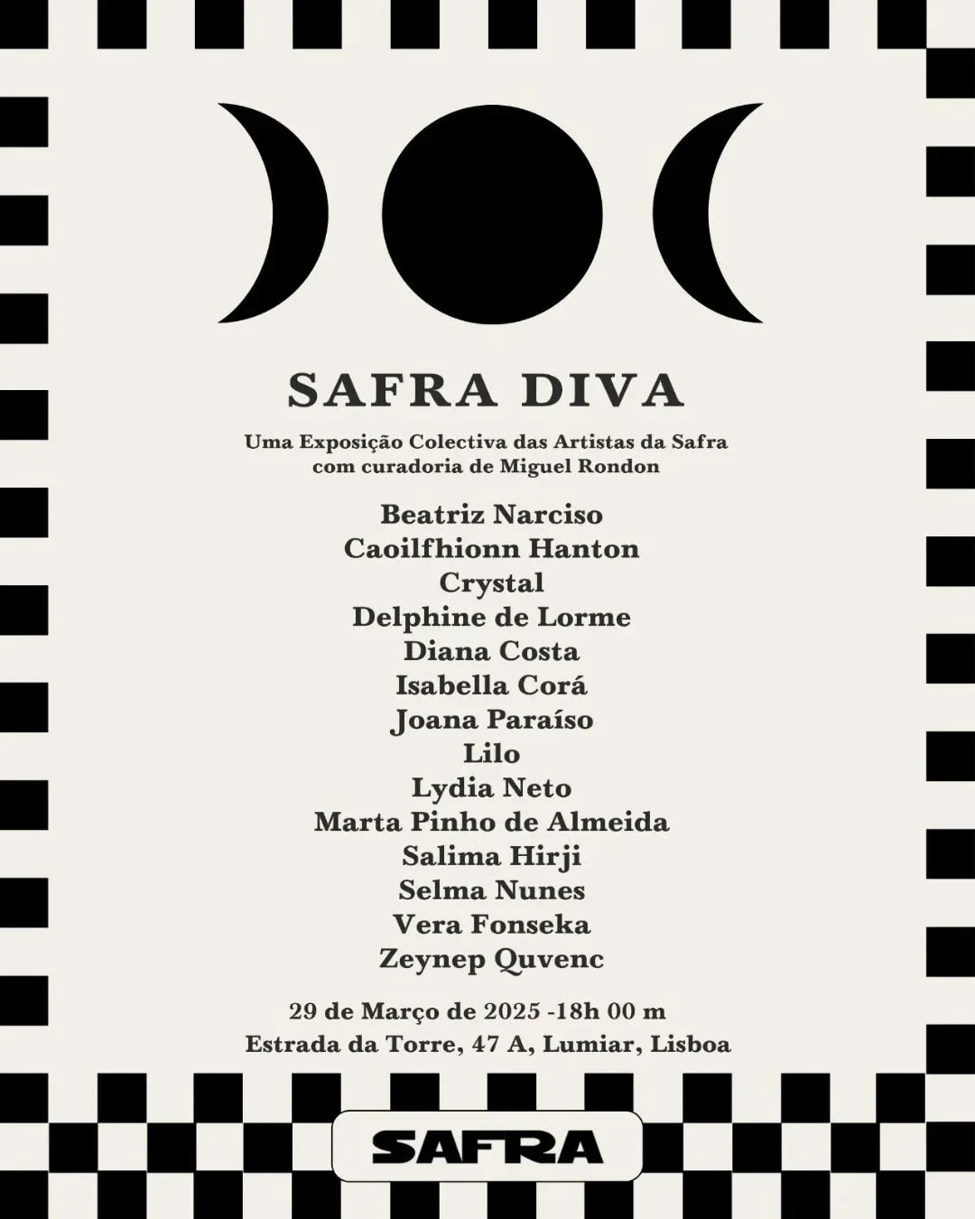 Save the date at @safra.lx  starting at 18:00 celebrating women's day.
