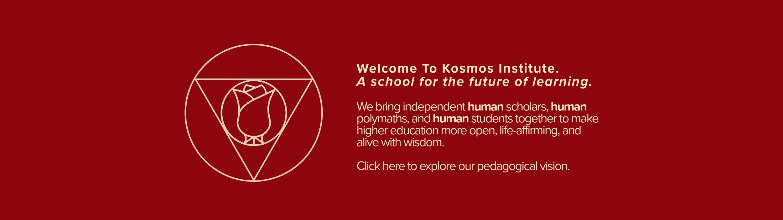 Kosmos Institute Welcome Banner