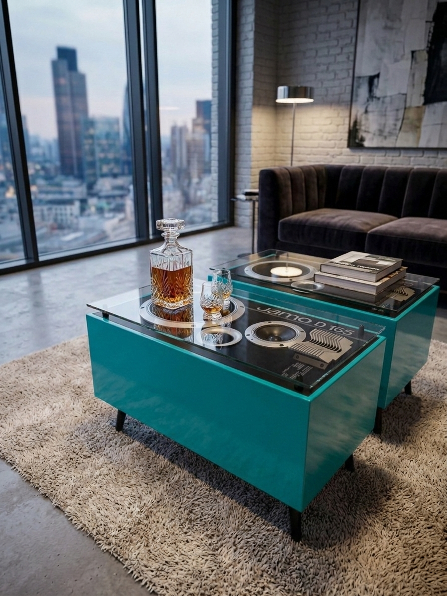 D165 Console Table - Manic Teal