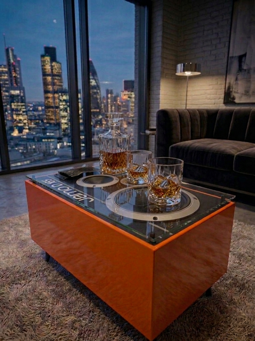 D165 Console Table – Hot Orange