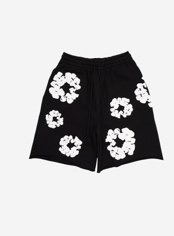 Denim Tears The Cotton Wreath Shorts Black – Newcop.png