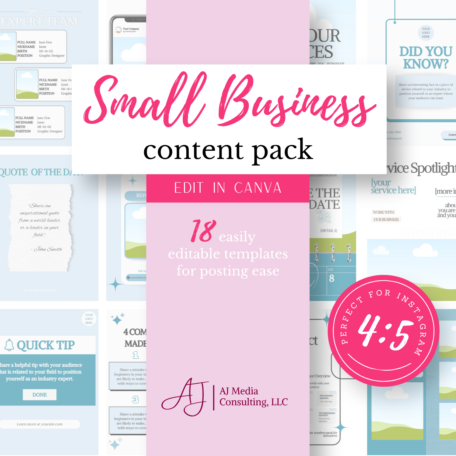 Small Business Content Pack (Instagram)