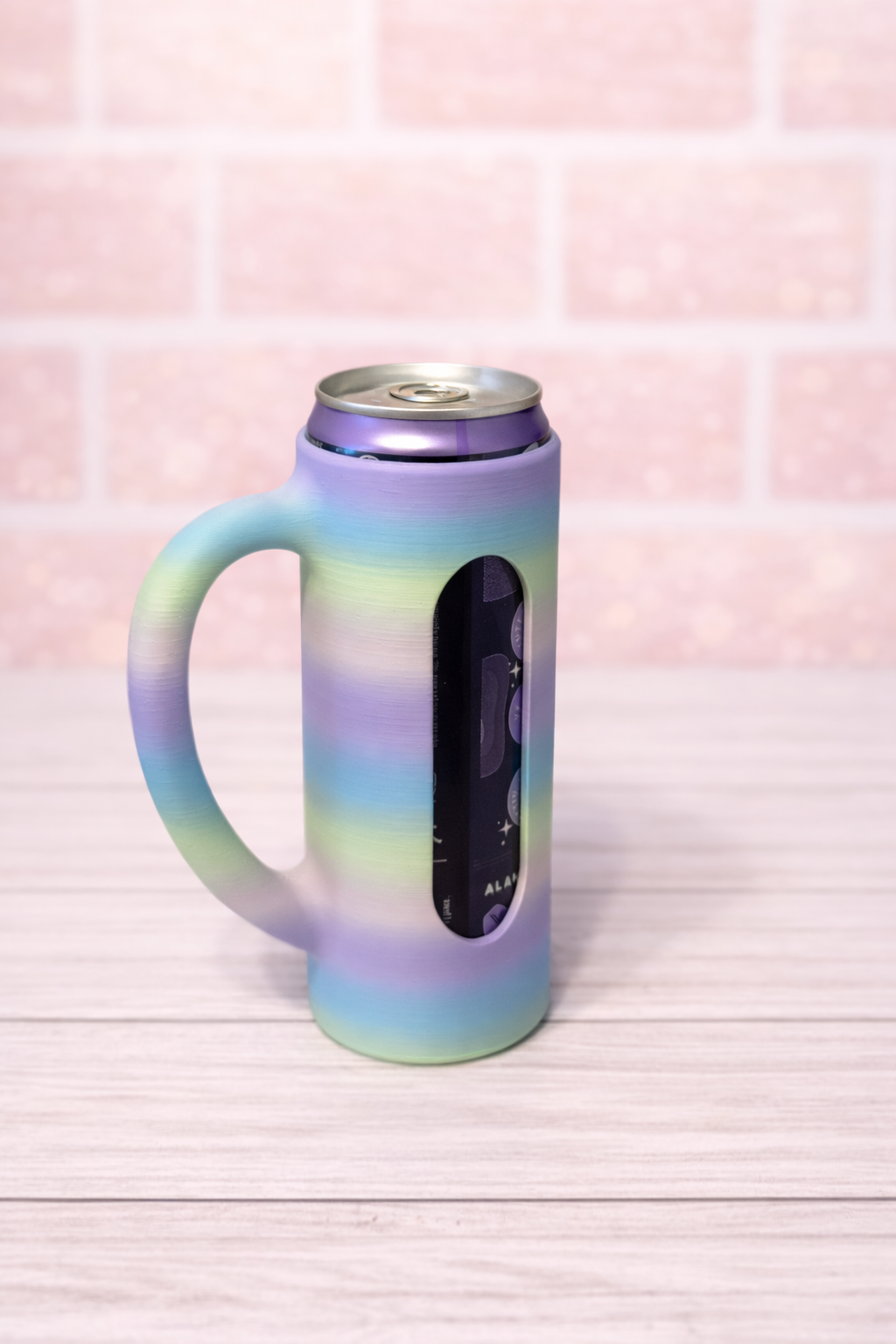 Skinny Can Holder - Pastel Rainbow