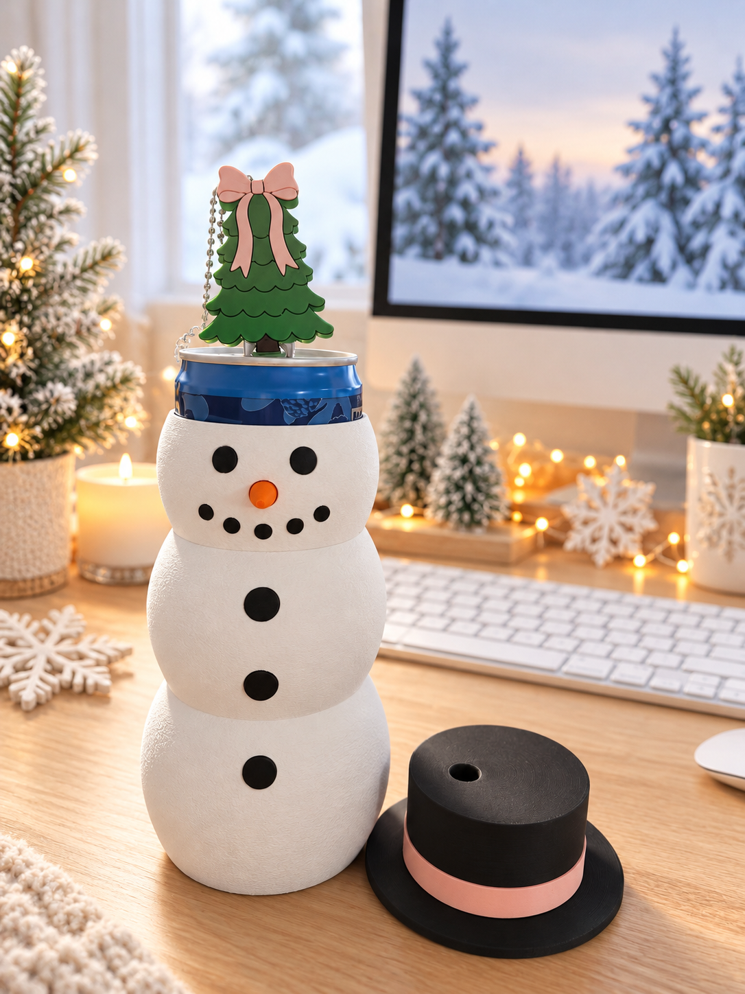 Snowman Can Holder in Cozy Winter Office.png