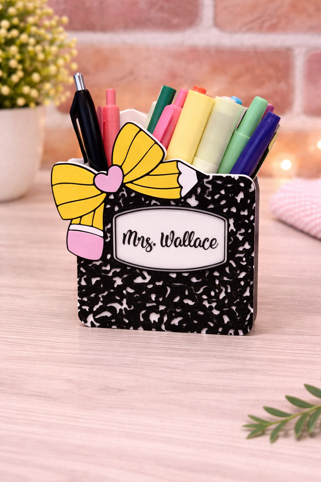 Composition Notebook Pen Holder