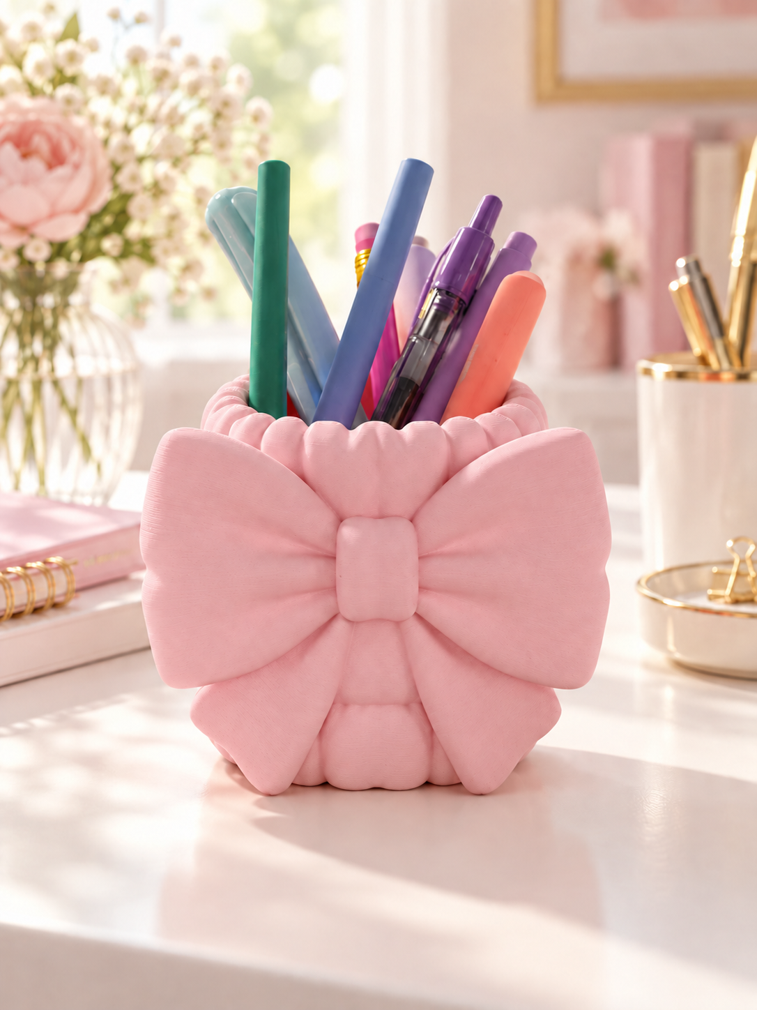 Blush pink bow pen holder.png