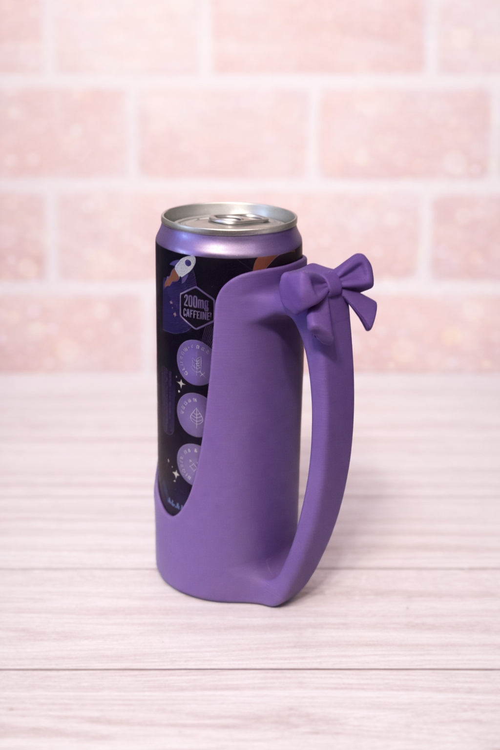 Bow Skinny Can Holder - Purple
