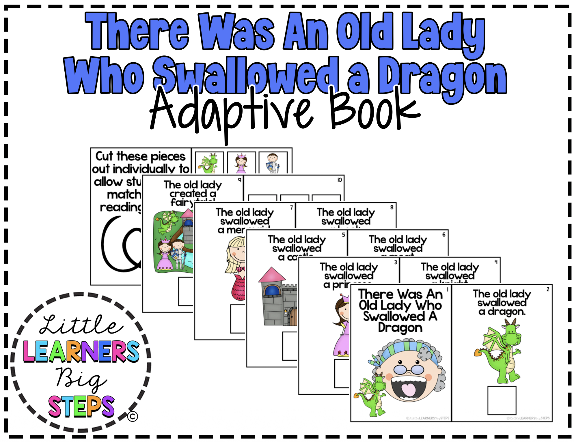 There Was an Old Lady Who Swallowed a Dragon Adaptive Book