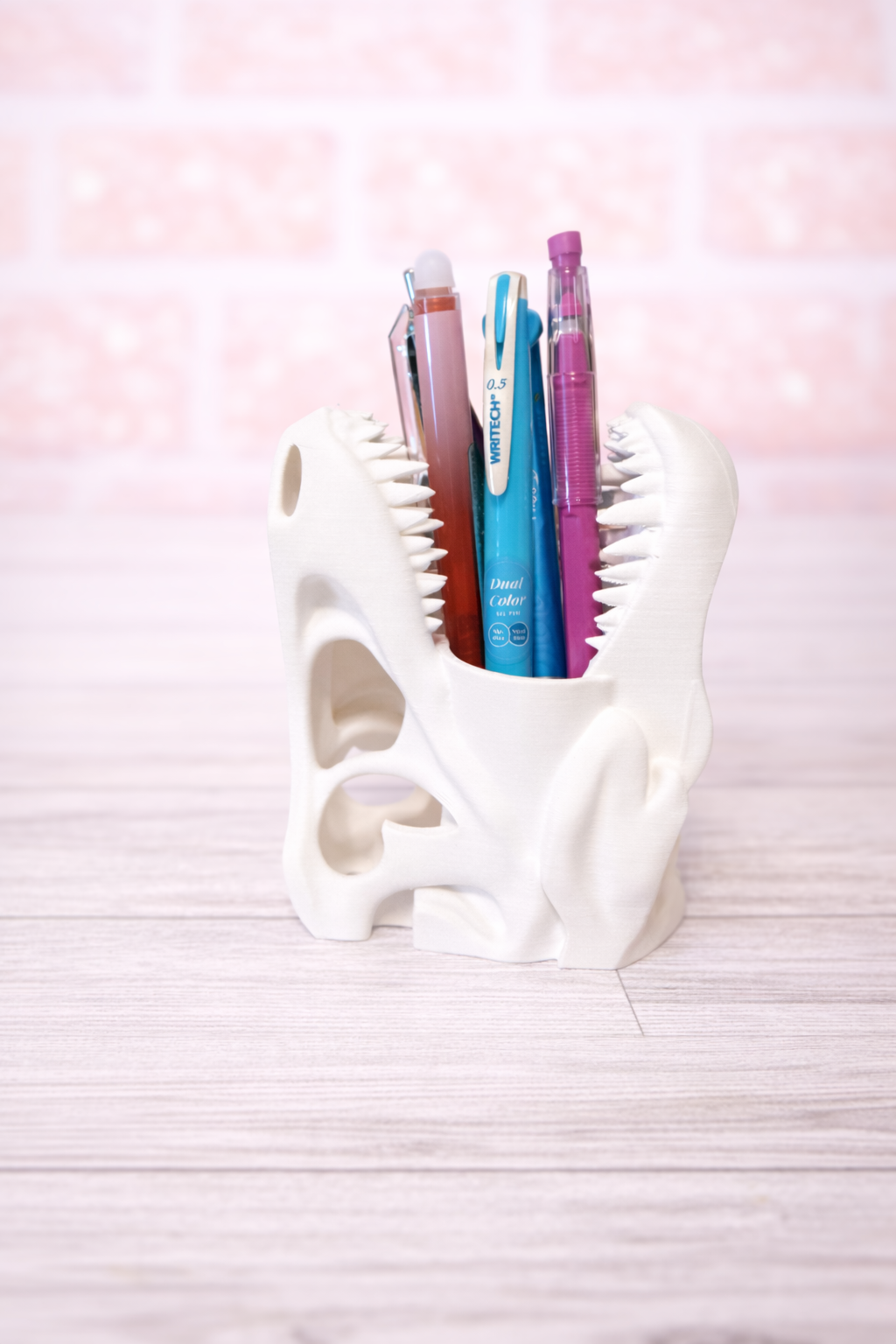 Dinosaur Skull Pen Holder