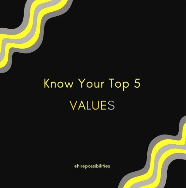 Know Your Top 5 Values