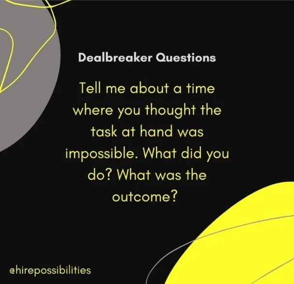 Dealbreaker Interview Questions