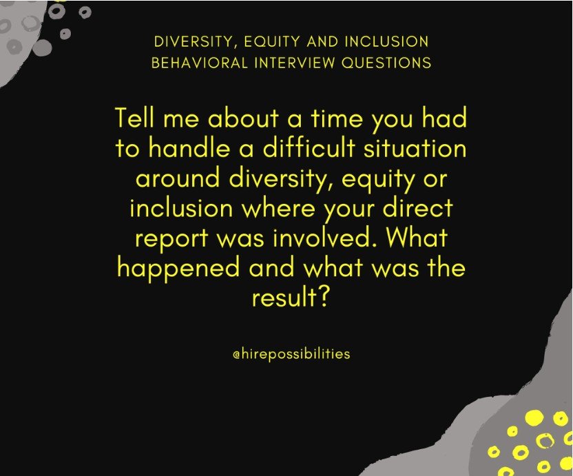 DEI Interview Question for Managers