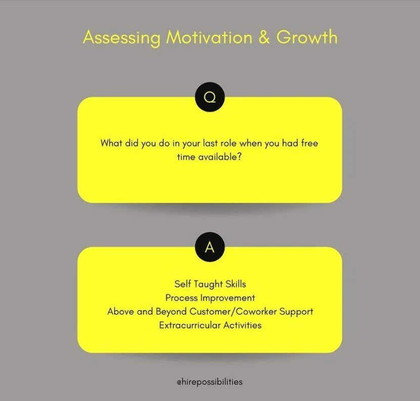 Interview Question to Assess Motivation &amp; Growth