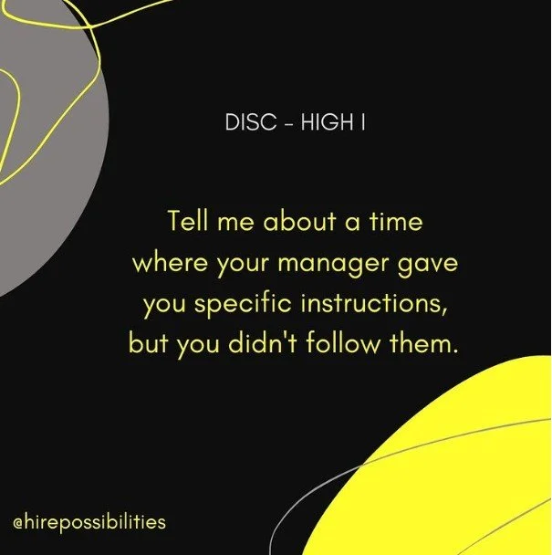 DISC Questions - High I