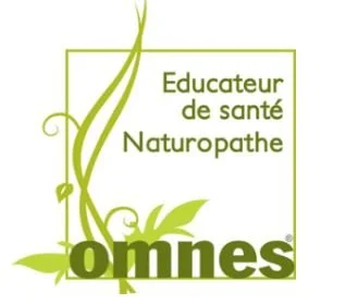 Logo de l’OMNES, organisation professionnelle des naturopathes et éducateurs de santé, garantissant un cadre éthique, sérieux et reconnu pour l’exercice du métier et l’accompagnement naturopathique.