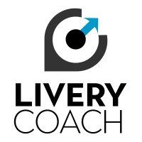 Livery Coach logo with a stylized eye and arrow