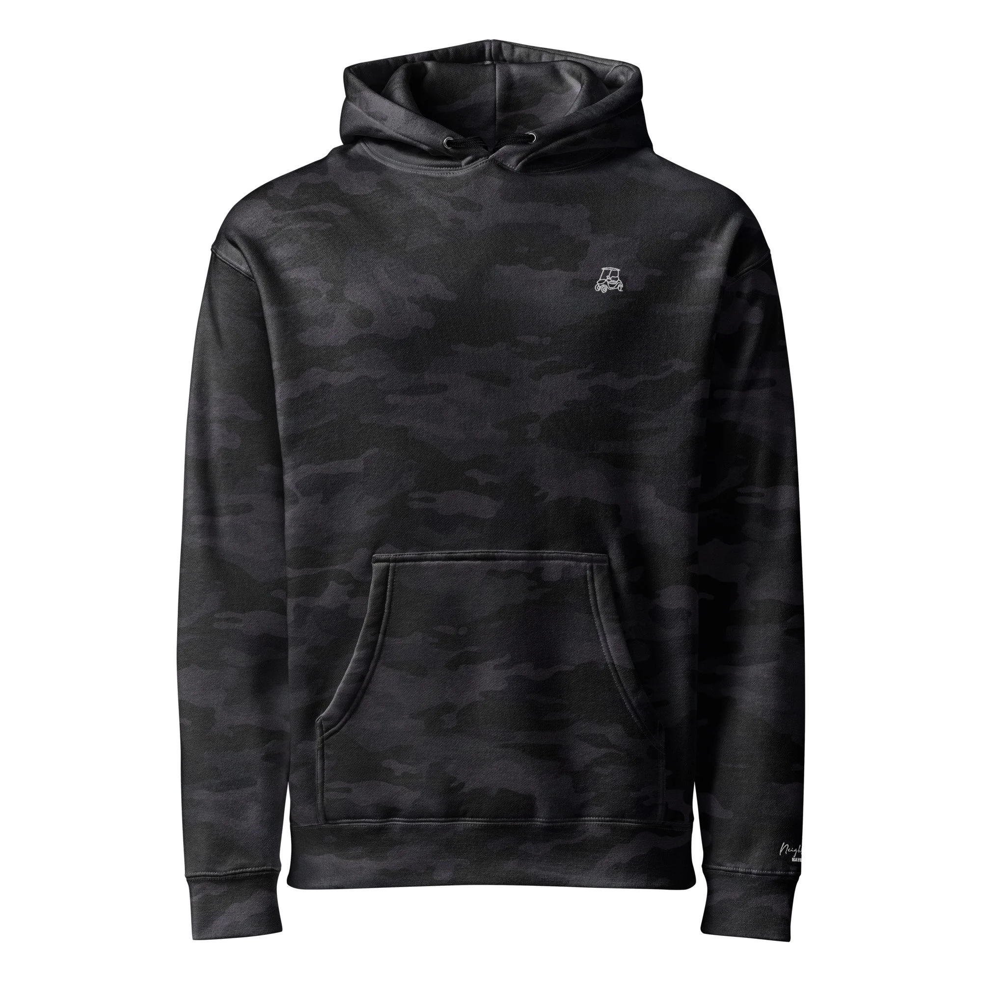 Premium Hooded Sweatshirt - Black Camo