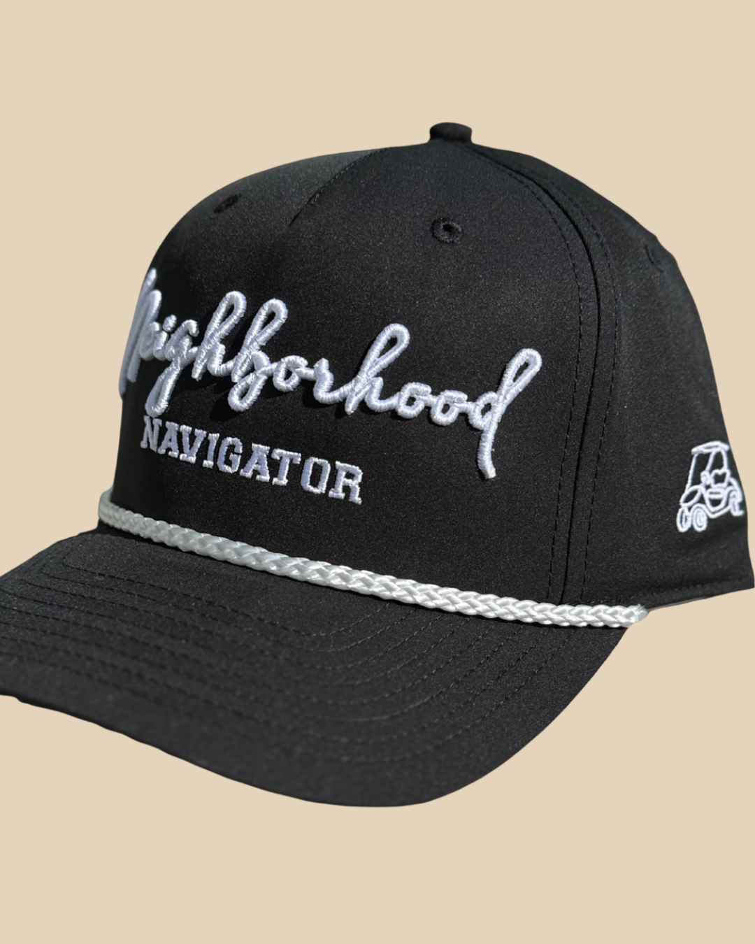 Black & White Bubble Embroidered Snapback