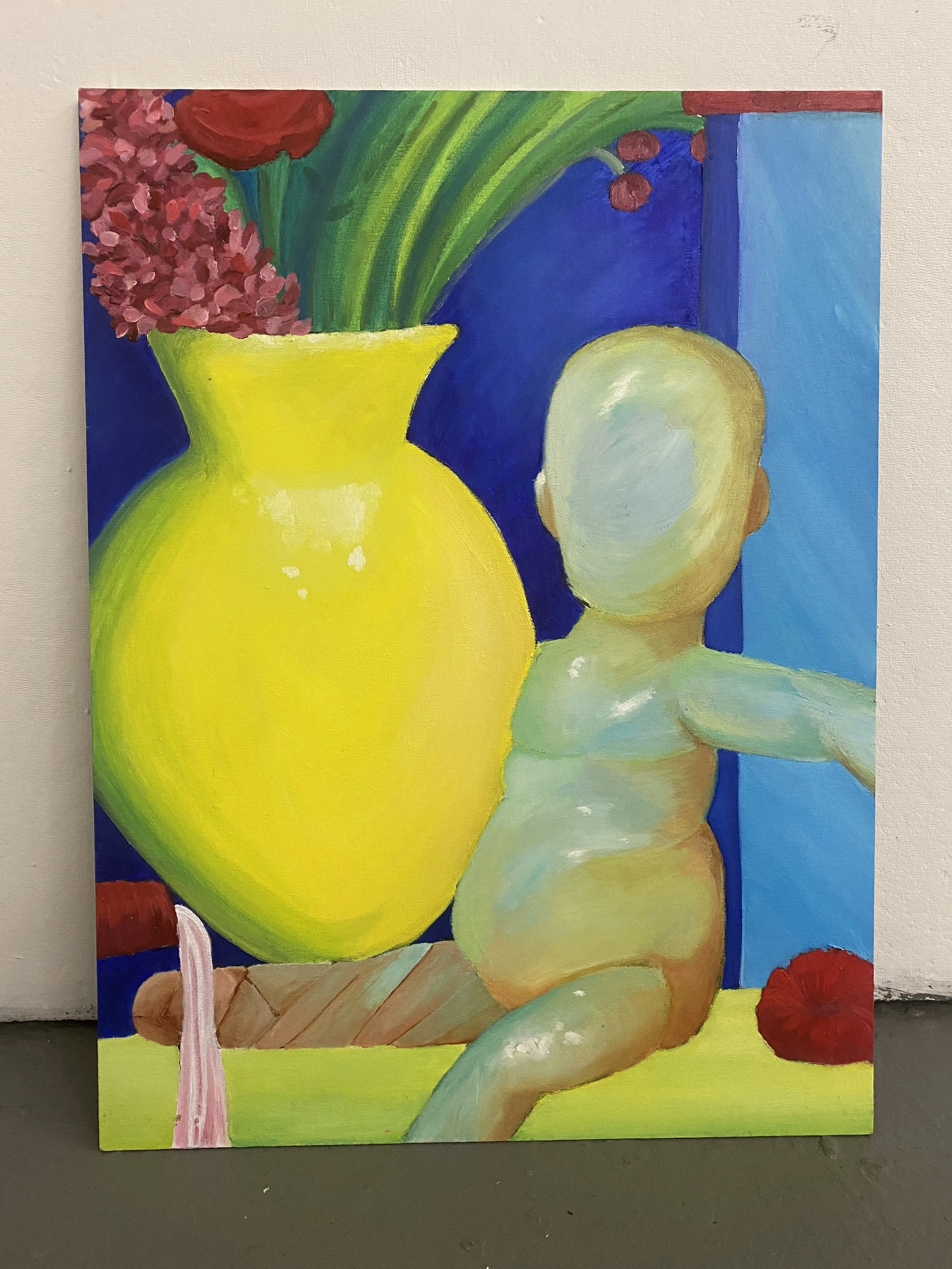 Still life for Wilbur, oil paint on board